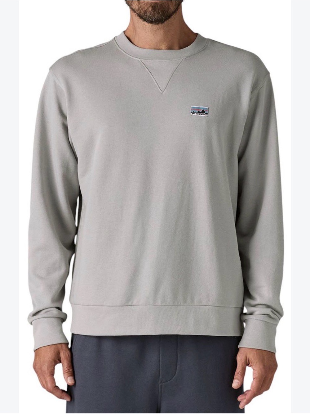 Patagonia Men's Crewneck Sweatshirt in Light Grey